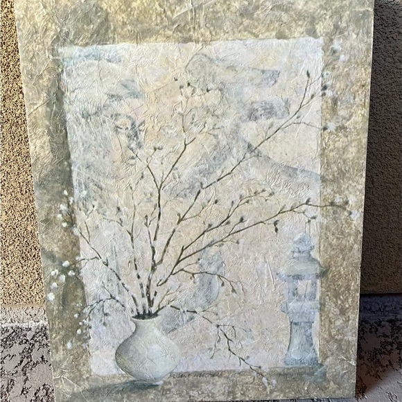 Other - Vintage flowers texture painting 15/20 inches